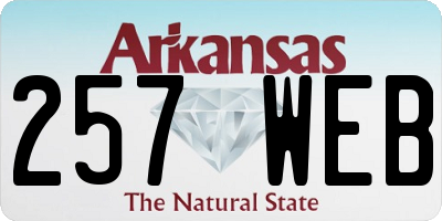AR license plate 257WEB
