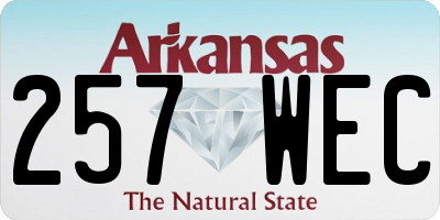 AR license plate 257WEC