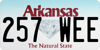 AR license plate 257WEE