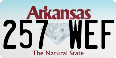 AR license plate 257WEF