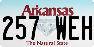 AR license plate 257WEH