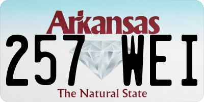 AR license plate 257WEI
