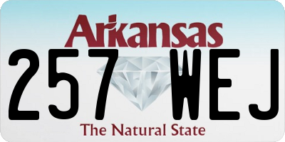 AR license plate 257WEJ
