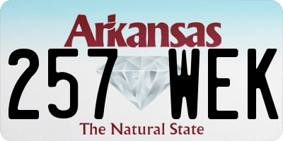 AR license plate 257WEK