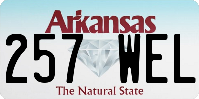 AR license plate 257WEL