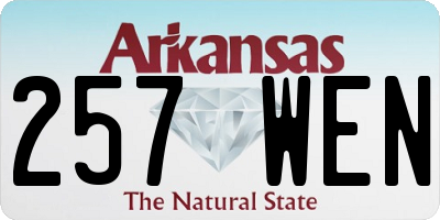 AR license plate 257WEN