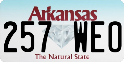 AR license plate 257WEO