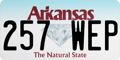 AR license plate 257WEP