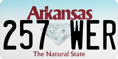 AR license plate 257WER