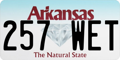 AR license plate 257WET