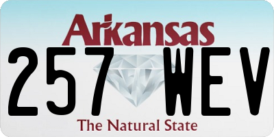 AR license plate 257WEV