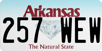 AR license plate 257WEW