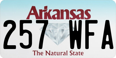 AR license plate 257WFA