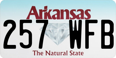 AR license plate 257WFB
