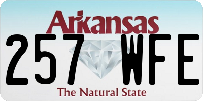 AR license plate 257WFE