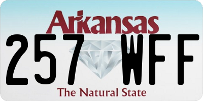 AR license plate 257WFF