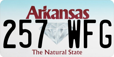 AR license plate 257WFG