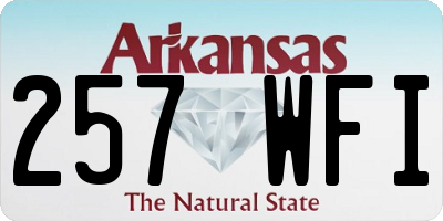 AR license plate 257WFI