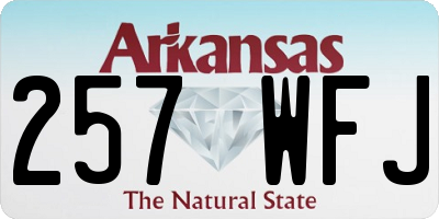 AR license plate 257WFJ