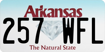 AR license plate 257WFL