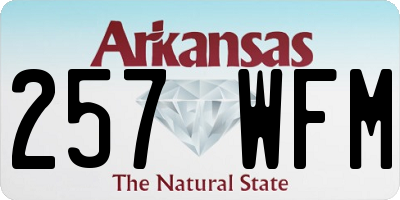 AR license plate 257WFM