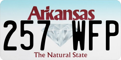 AR license plate 257WFP