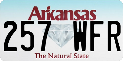 AR license plate 257WFR
