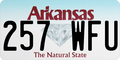 AR license plate 257WFU