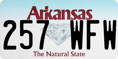 AR license plate 257WFW
