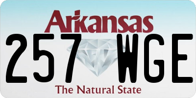 AR license plate 257WGE
