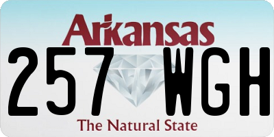 AR license plate 257WGH