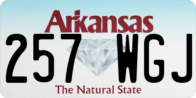 AR license plate 257WGJ