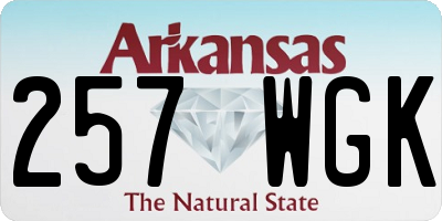 AR license plate 257WGK