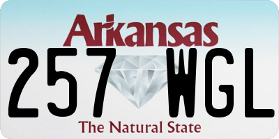 AR license plate 257WGL