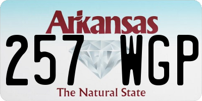AR license plate 257WGP