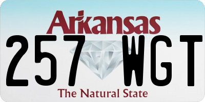 AR license plate 257WGT