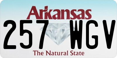 AR license plate 257WGV