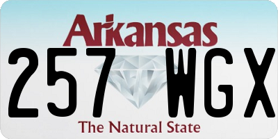 AR license plate 257WGX