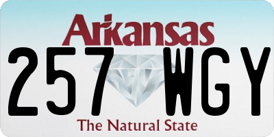 AR license plate 257WGY