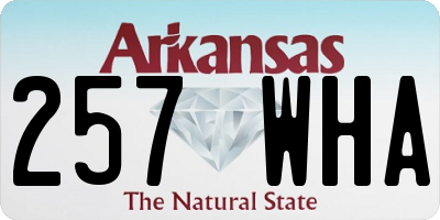 AR license plate 257WHA