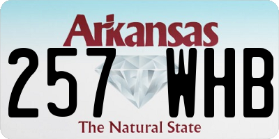AR license plate 257WHB
