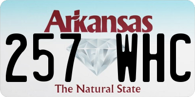 AR license plate 257WHC