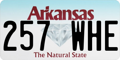 AR license plate 257WHE