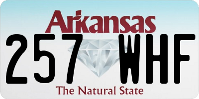 AR license plate 257WHF