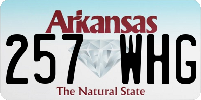 AR license plate 257WHG