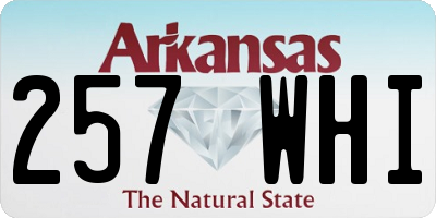 AR license plate 257WHI