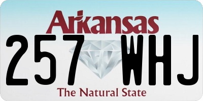 AR license plate 257WHJ