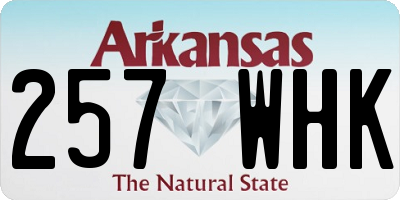 AR license plate 257WHK