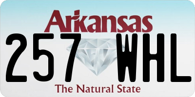 AR license plate 257WHL