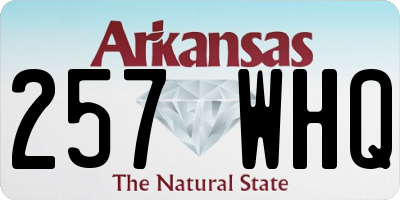 AR license plate 257WHQ